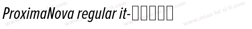 ProximaNova regular it字体转换